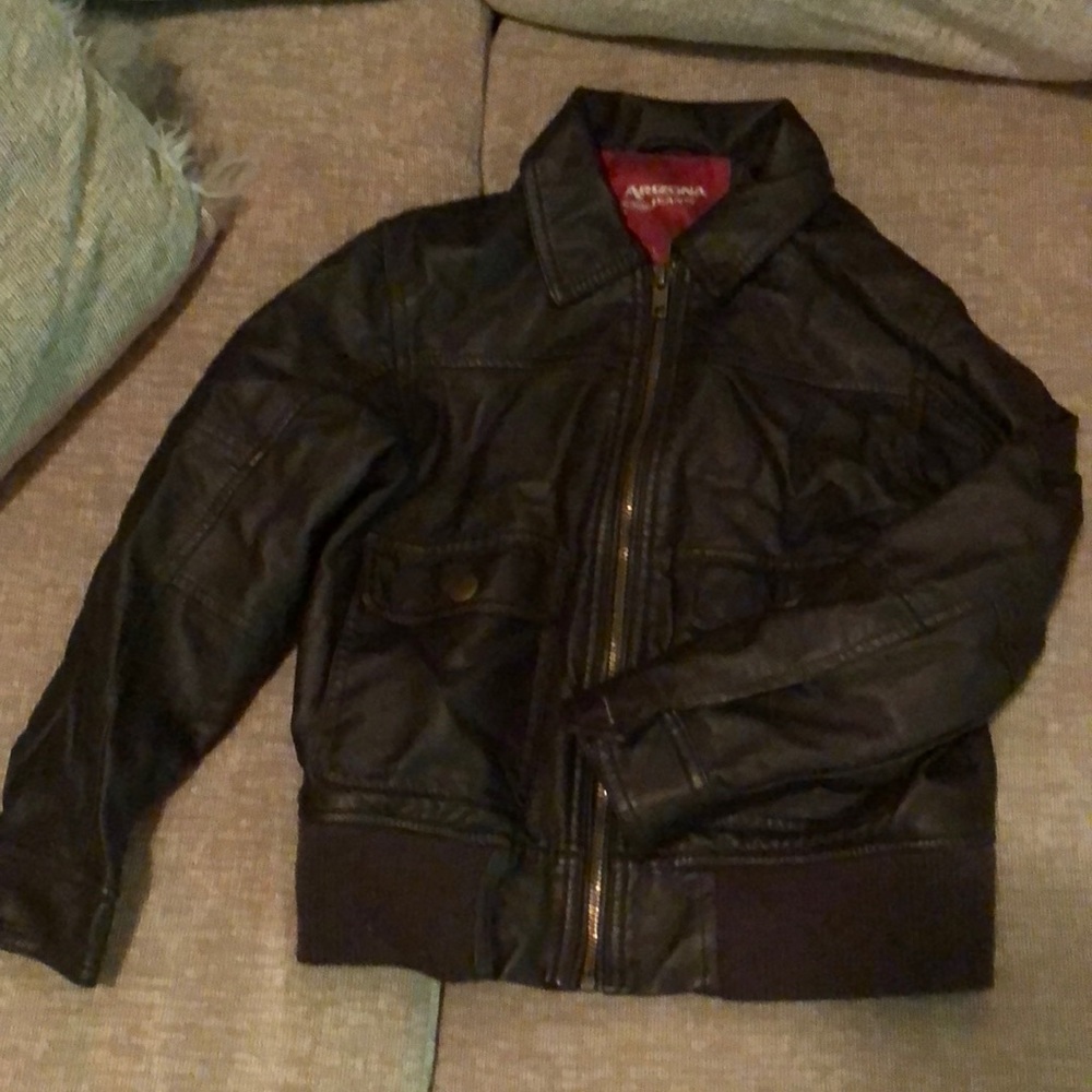 Arizona Jean Co boys 6/7 faux leather jacket
